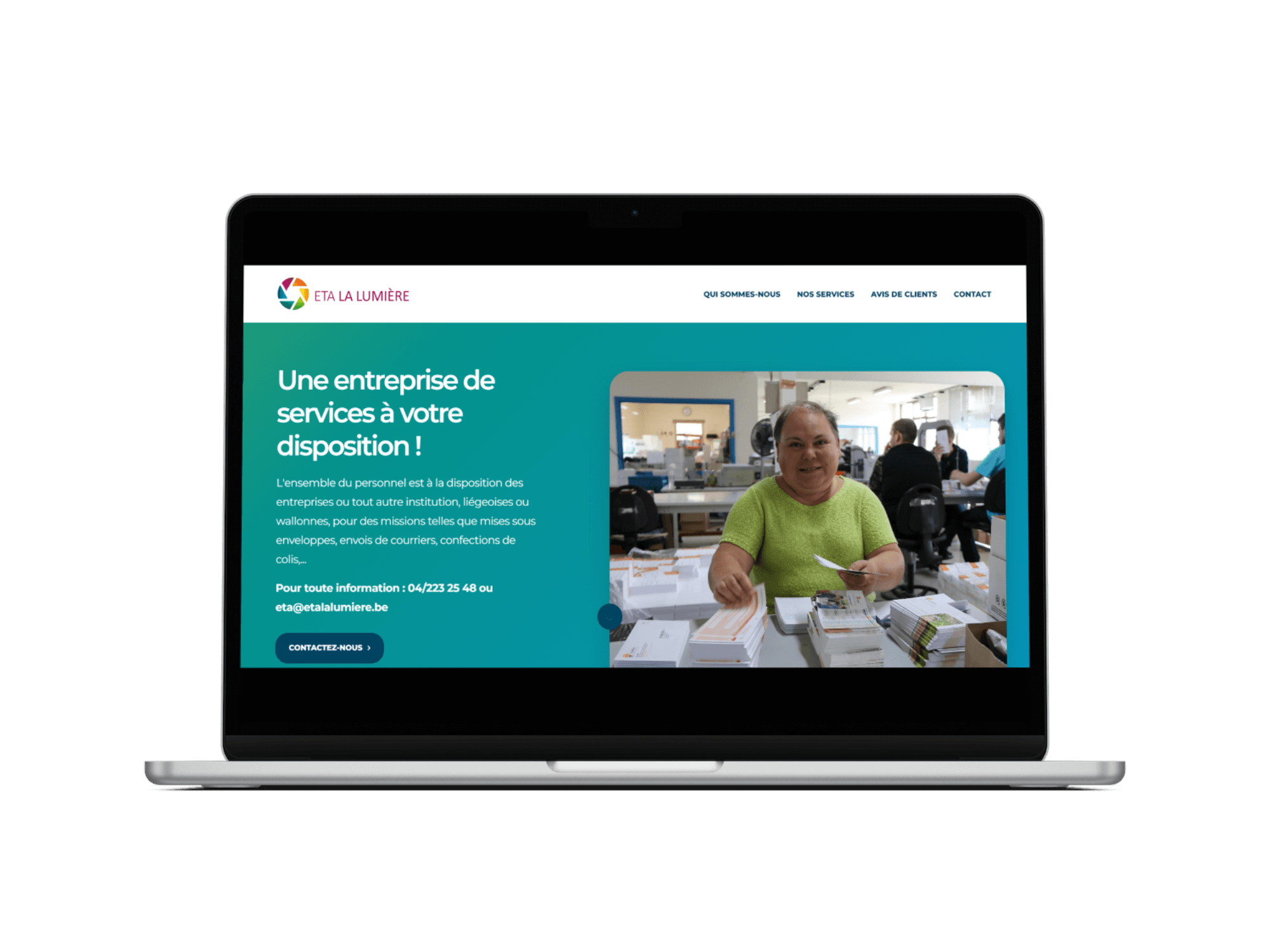 Site internet liege ETA la lumière Construire un site internet ETA la lumière à Liège